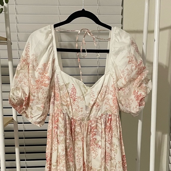 NWT ANTONIO MELANI Karyna Square Neck Puff Sleeve Floral Print Dress - Picture 4 of 6